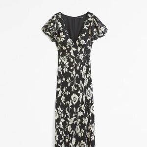 Ruffle Sleeve Slip Maxi Dress Size Small